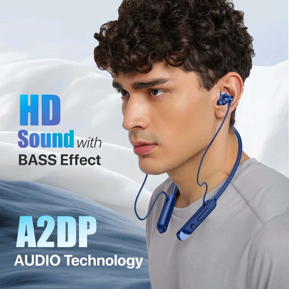 EVM Bluetooth Neckband Earphone EnSport 2.0 (NB-036) Blue view 5